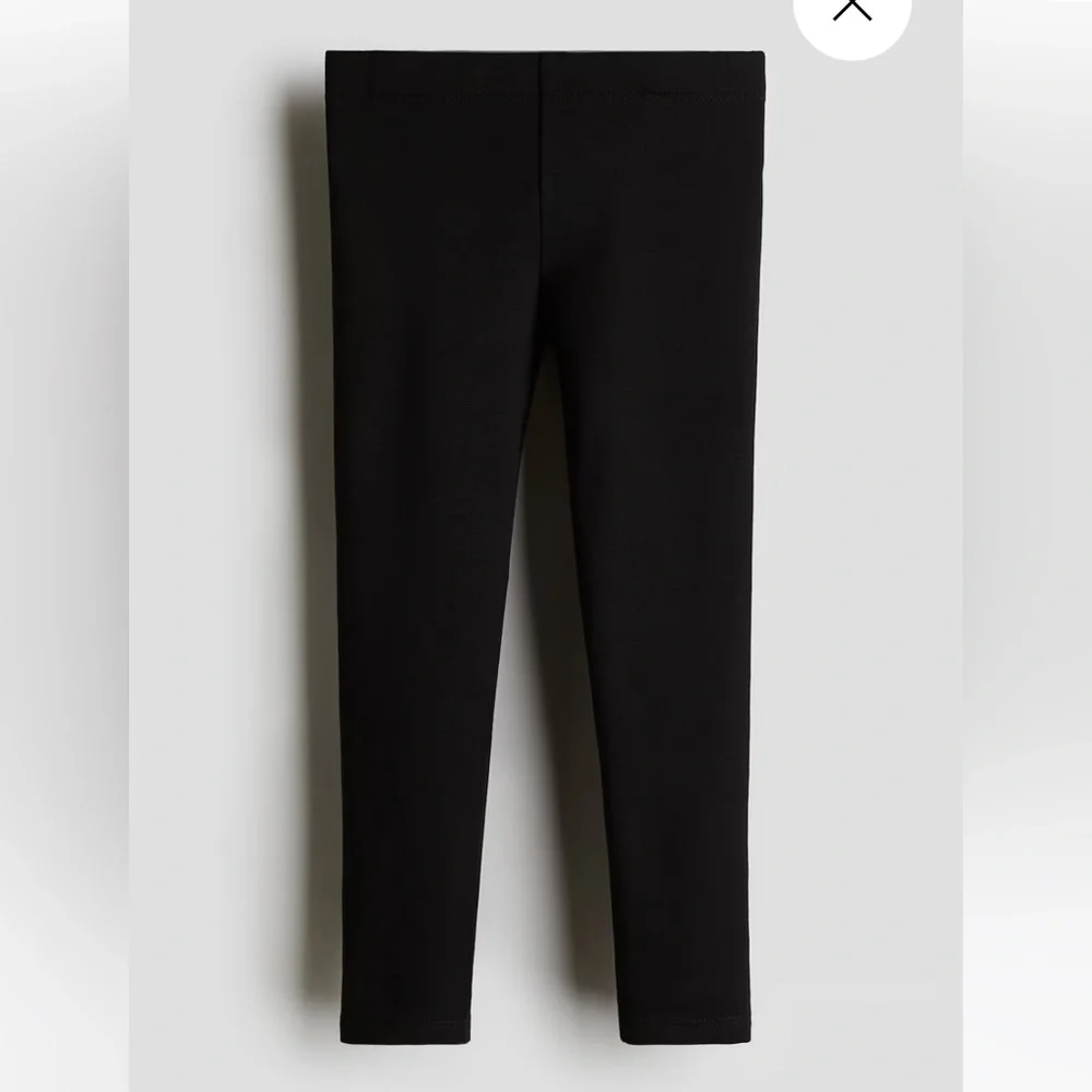 H&M Girls Extra Soft Black Leggings Size 8 Adjustable Waist Like New